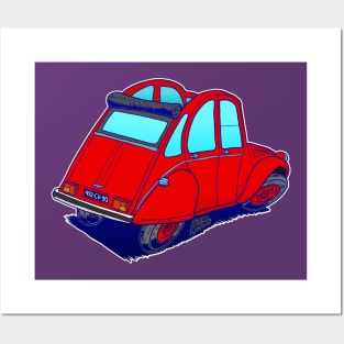 Iconic Citroen 2CV just the car Posters and Art